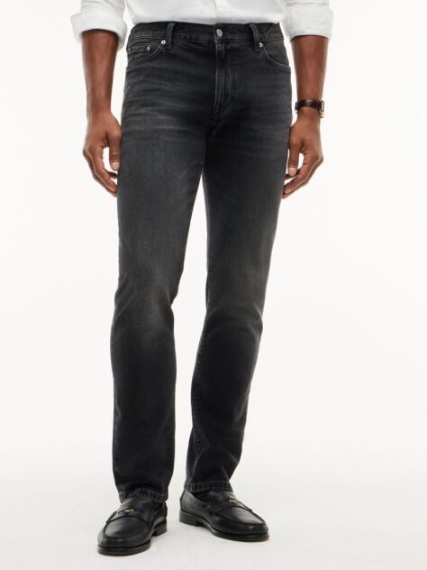Grey Denton Slim Straight Faded Jeans  Men
