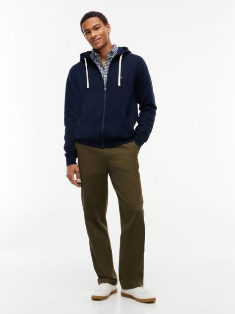 Blue Flag Embroidery Fleece Zip-Thru Hoody  Men