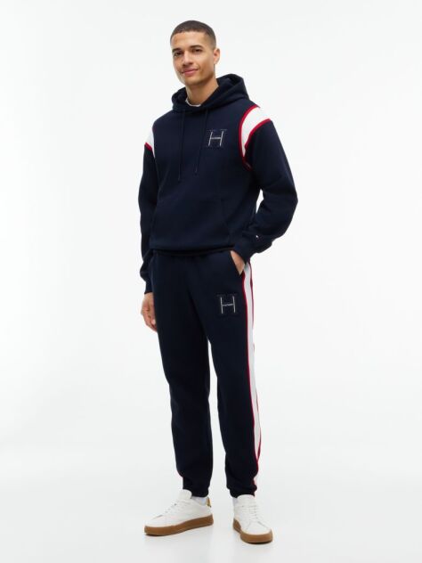 Μπλε Hoody Με Varsity Λογότυπο Και Λεπτομέρεια Σε Αντίθεση  Άνδρες