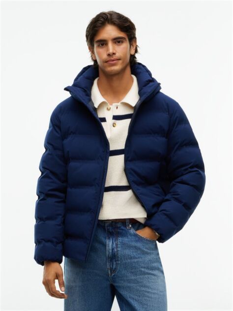 Blue Performance Tech Padded Hooded Jacket  Men