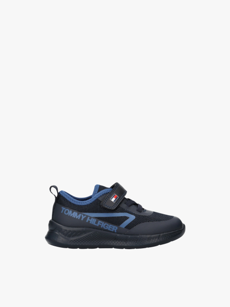 Blue Logo Mesh Lace-Up Trainers  Boys