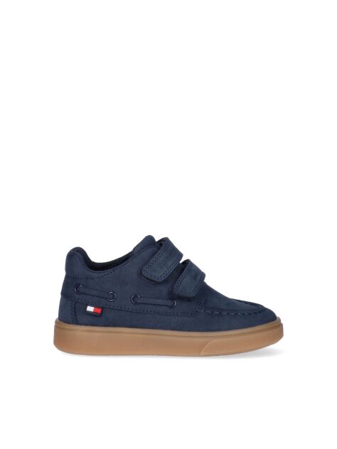 Μπλε Παπούτσια Boat Με Velcro  Παιδί Unisex