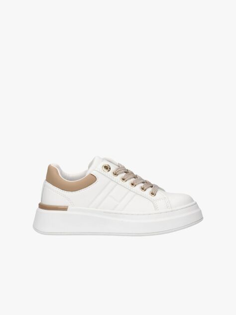 Άσπρο Δετά Sneakers Με Χαμηλό Κόψιμο  Κορίτσια