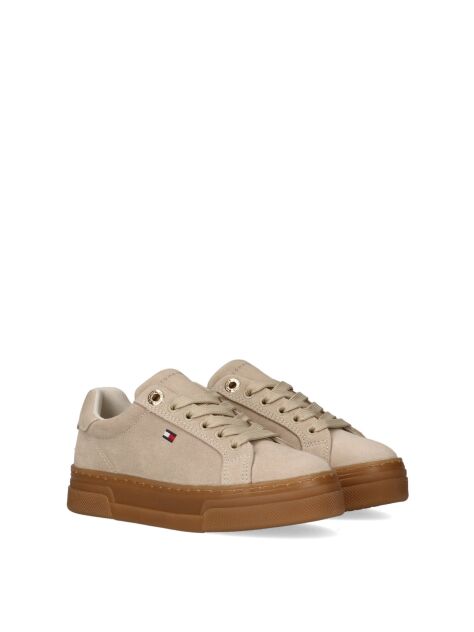 Μπεζ Δετά Σουέτ Sneakers  Κορίτσια