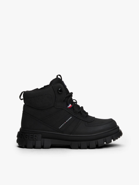 Μαύρο Μποτάκια Με Ανάγλυφο Branding  Παιδί Unisex
