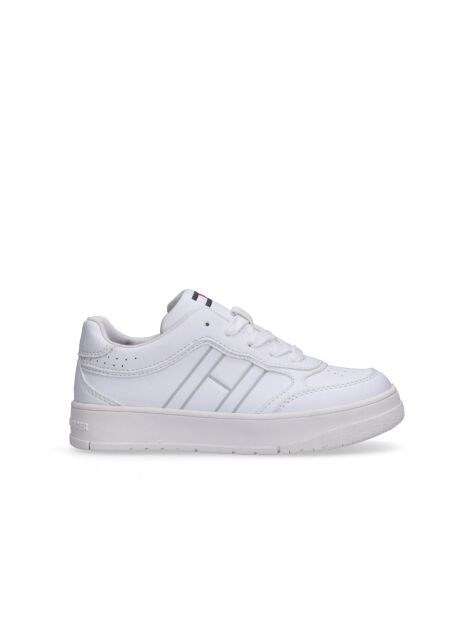 Άσπρο Δετά Sneakers Με Χαμηλό Κόψιμο  Παιδί Unisex