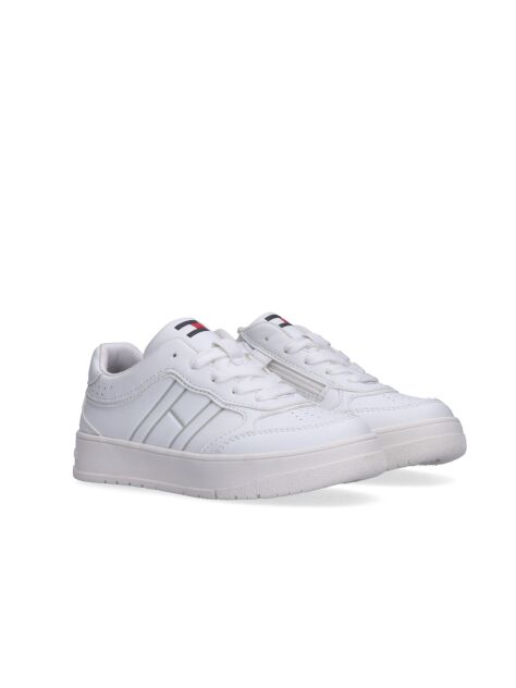 Άσπρο Δετά Sneakers Με Χαμηλό Κόψιμο  Παιδί Unisex