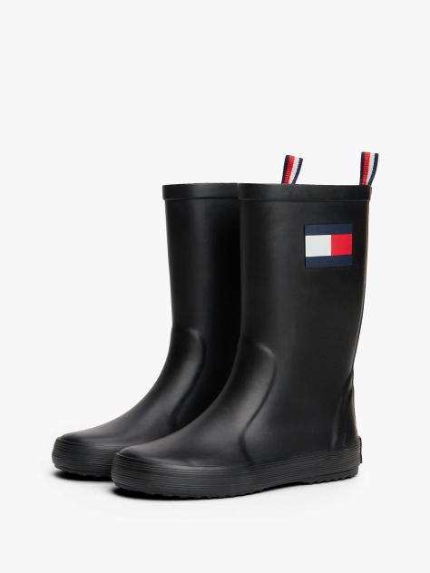 Black Rain Boots  Kids Unisex