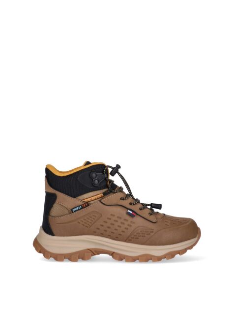 Καφέ Ψηλά Δετά Sneakers Με Τρακτερωτή Σόλα  Παιδί Unisex