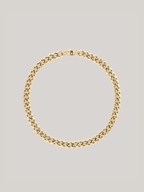 Gold Gold-Tone Chunky Chain Link Necklace  Men