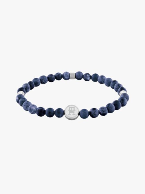 Blue Stainless Steel Bracelet with Sodalite  Men