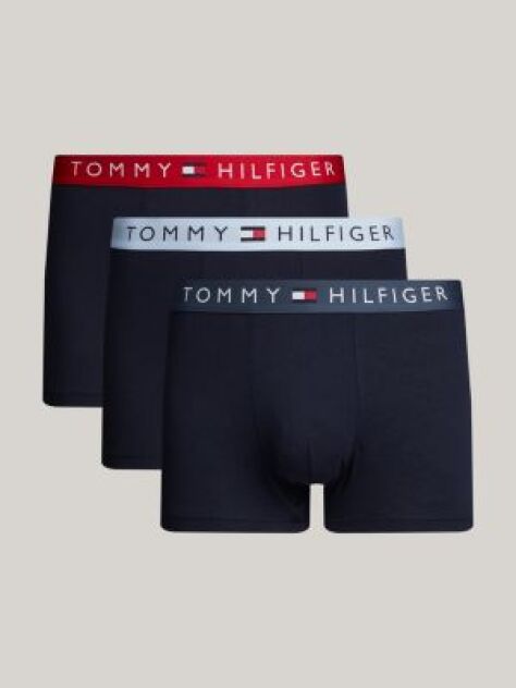 Multi 3-Pack TH Original Logo Waistband Trunks  Men