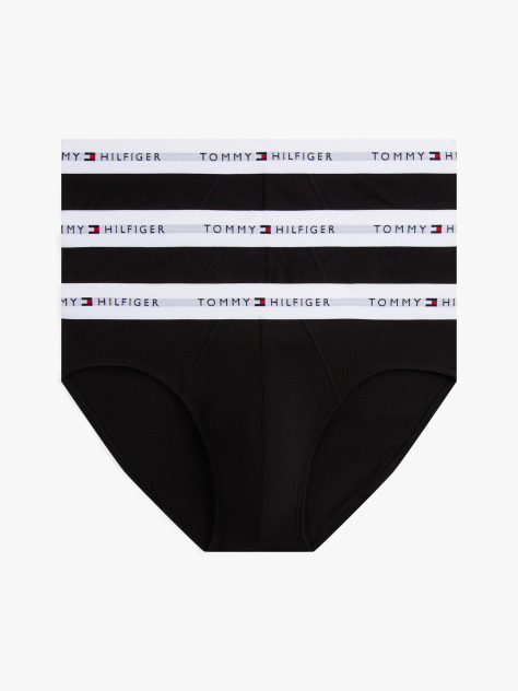 Black 3-Pack Signature Logo Waistband Briefs  Men