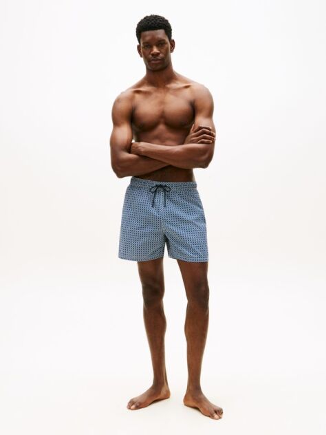 Blue Print Mid Length Swim Trunks  Men