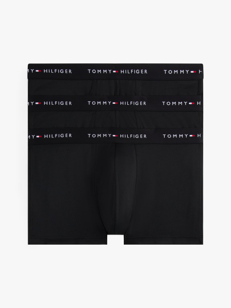 Black 3-Pack Signature Microfibre Trunks  Men