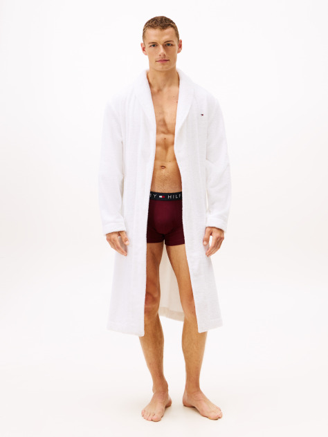 White Cotton Toweling Bathrobe  Men