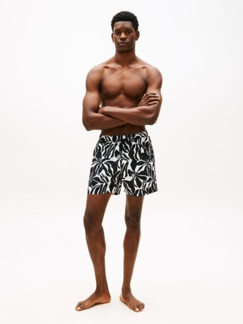 Multi Original Print Mid Length Swim Shorts  Men
