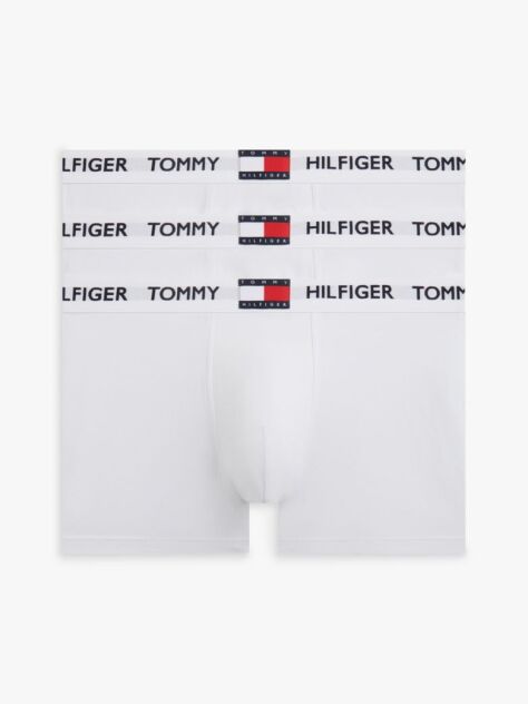 White 3-Pack Heritage Logo Waistband Trunks  Men