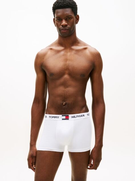 White 3-Pack Heritage Logo Waistband Trunks  Men