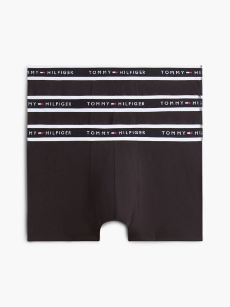 Black 3-Pack Signature Logo Waistband Trunks  Men