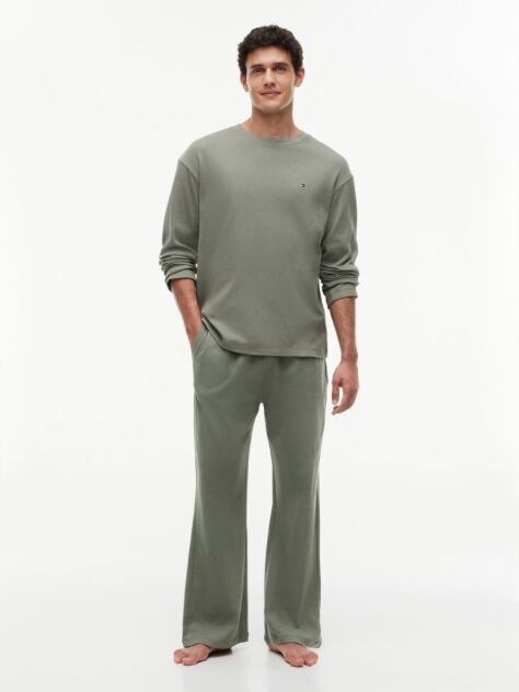 Green TH Original Waffle Knit Pyjama Set  Men