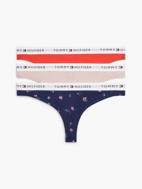 Multi 3-Pack Logo Waistband Thongs  Women