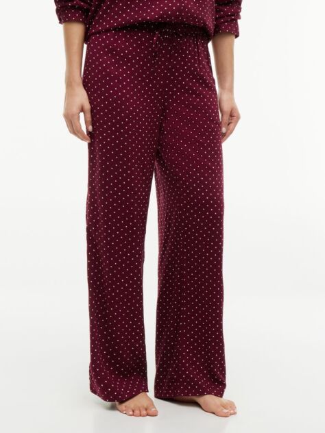 Red Essential Relaxed Drawstring Pyjama Bottoms  Women