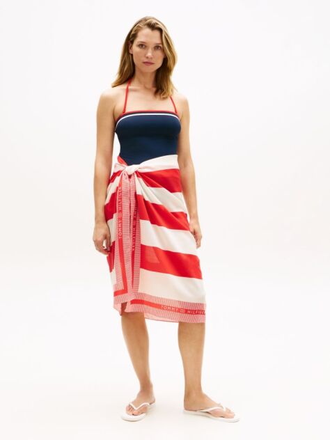 Multi Logo Self-Tie Pareo  Women