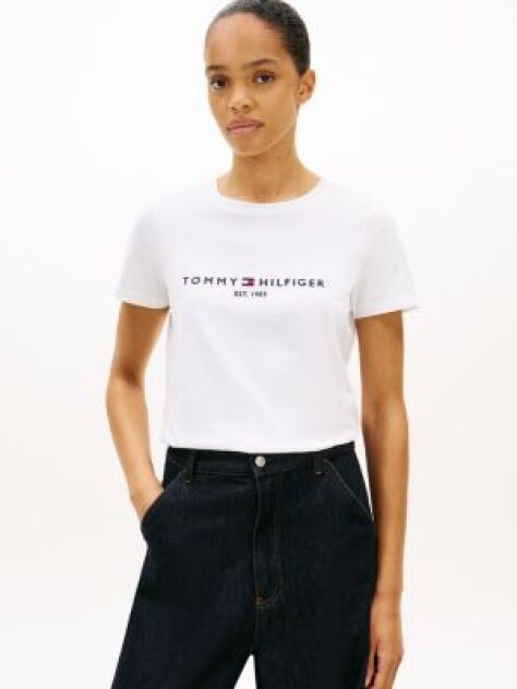 White Organic Cotton Logo T-Shirt  Women