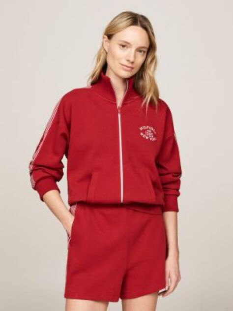 Red Sport Varsity Zip-Thru Track Jacket  Women