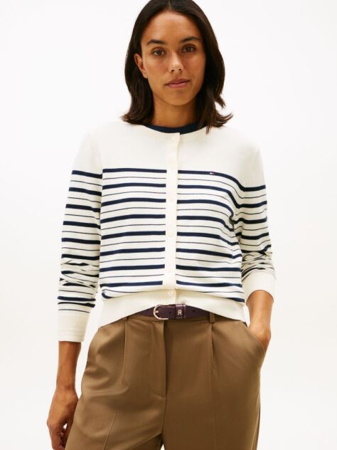 Multi Jersey Crew Neck Cardigan  Women