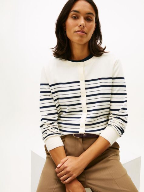 Multi Jersey Crew Neck Cardigan  Women