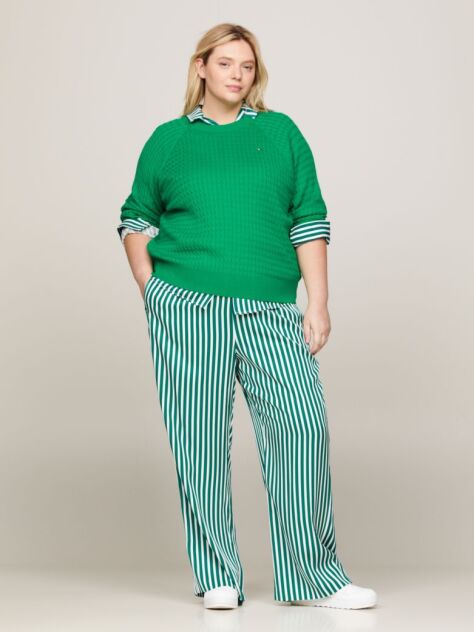 Multi Curve Stripe Pull-On Trousers  Women