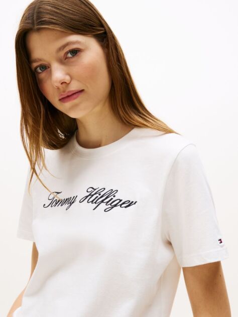 White Logo T-Shirt  Women