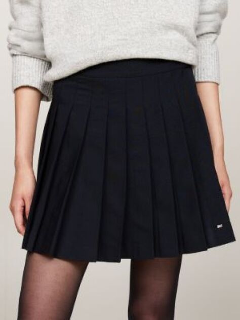 Multi Wool Blend Pleated Mini Skirt  Women