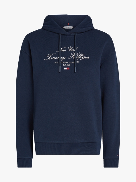 Blue Logo Embroidery Hoody  Women