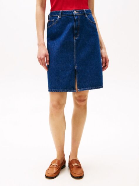 Blue Straight Denim Mini Skirt  Women