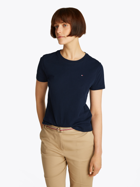 Μπλε T-Shirt Σε Κανονική Γραμμή  Γυναίκες