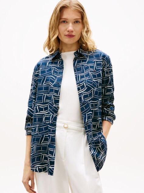 Multi Regular Fit Linen Shirt  Women