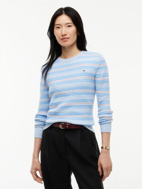 Multi Fine Cable Knit Jumper  Women