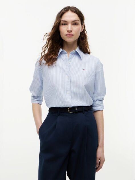 Blue Relaxed Fit Oxford Shirt  Women