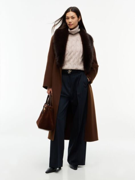 Beige Cable Knit Soft Wool Relaxed Jumper  Women