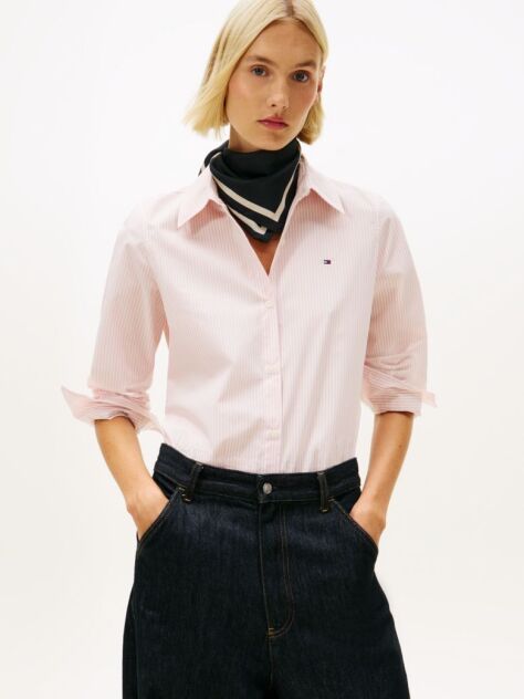 Pink Regular Fit Poplin Shirt  Women