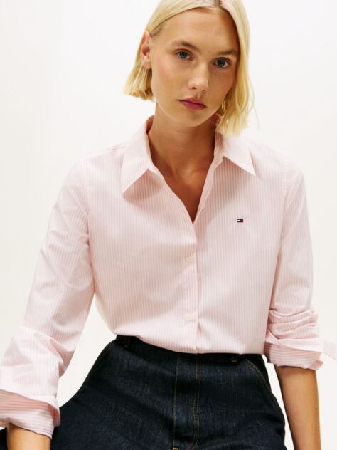 Pink Regular Fit Poplin Shirt  Women