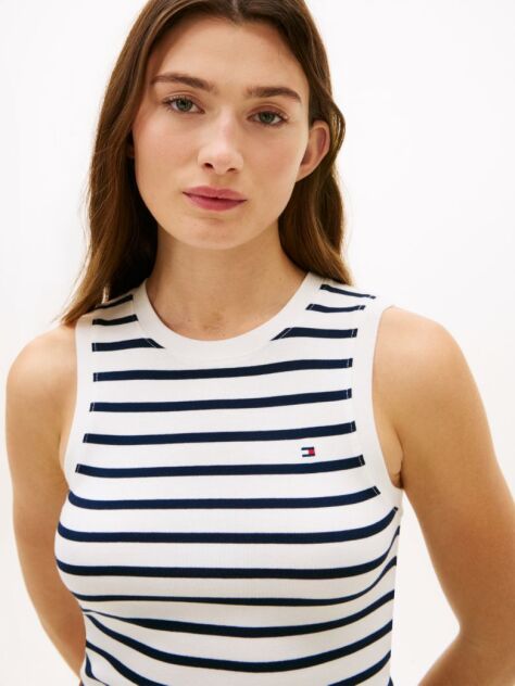 Multi Slim Crew Neck Tank Top  Women