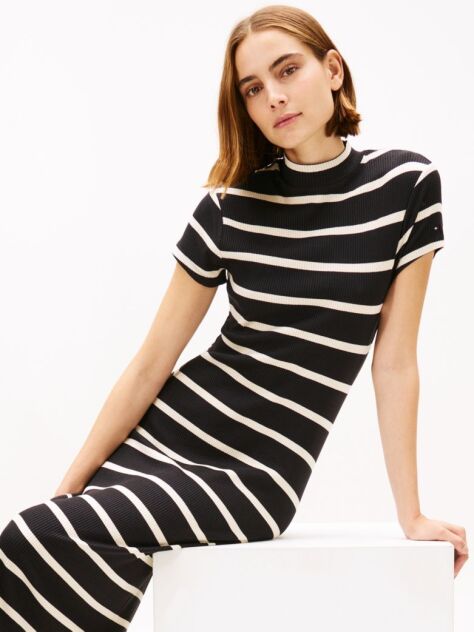 Multi Slim Midi Εφαρμοστό Φόρεμα Με Λαιμόκοψη Mock  Γυναίκες