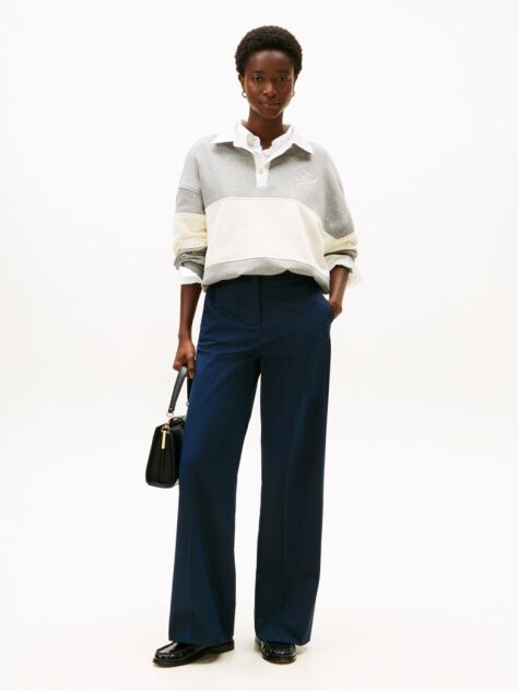 Blue Wide Leg Chinos  Women