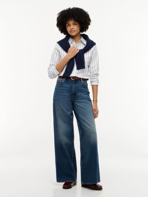 Multi Regular Fit Flag Embroidery Poplin Shirt  Women