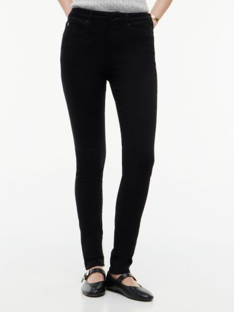 Black Como Mid Rise Skinny Black Jeans  Women