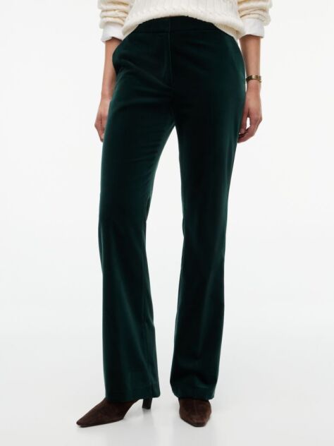 Πράσινο Slim Βελουτέ Παντελόνι Σε Bootcut Γραμμή  Γυναίκες